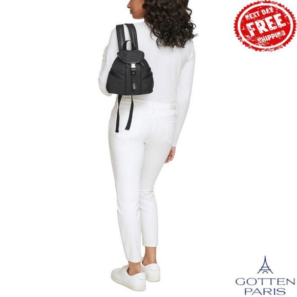 Calvin Klein Shay Nylon Front Buckle Zip Around Mini Backpack Cocoa Women\'s Bag main image 4